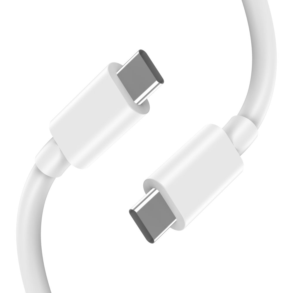 Tech-Protect NC45W-GAN 2 portos PD45W töltő + USB-C/USB-C kábel - fehér