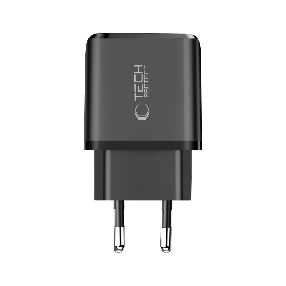 Tech-Protect NCA20 2 portos PD 20W/QC3.0 töltő - fekete