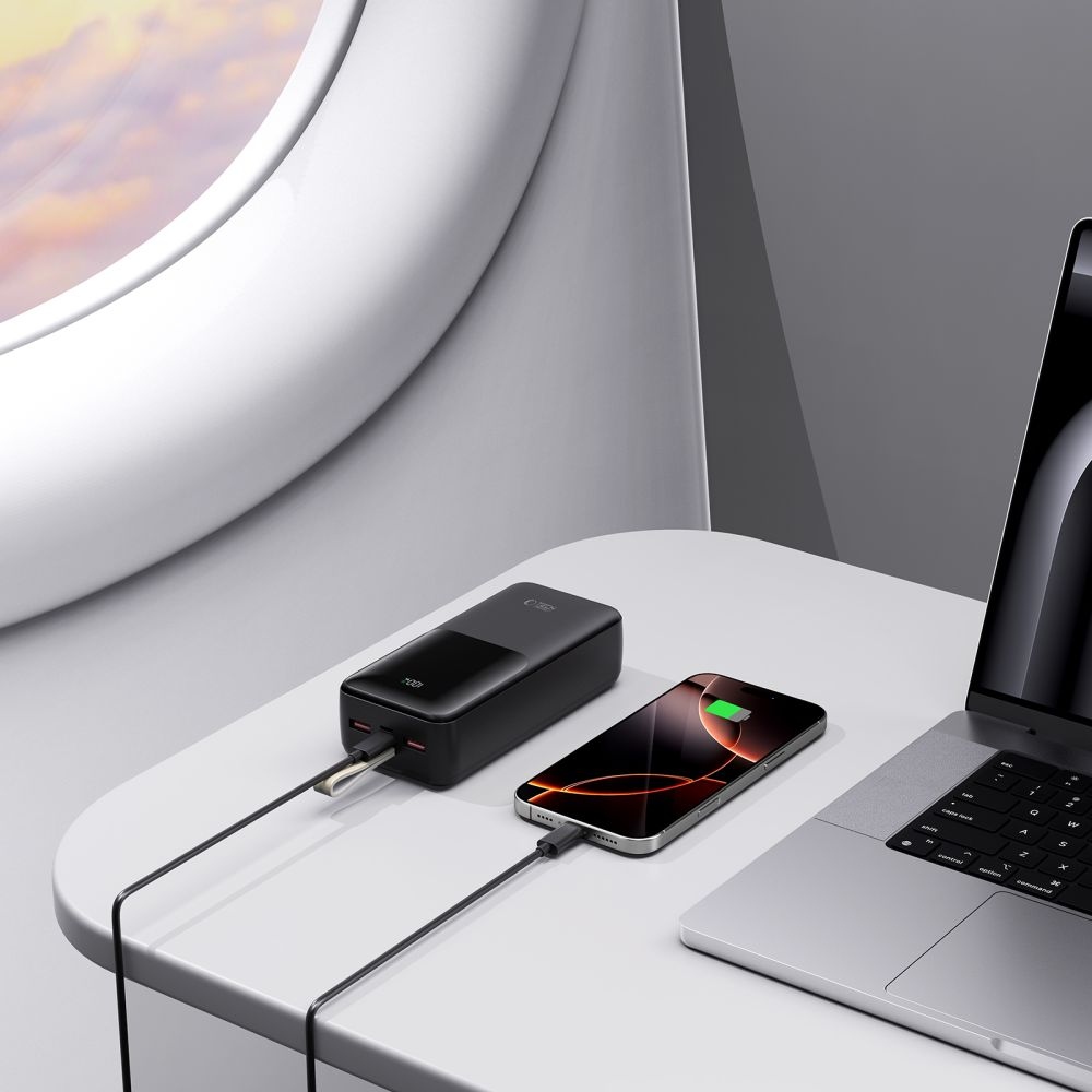 Tech-Protect PB03 powerbank 30000mAh 22,5W - fekete színben