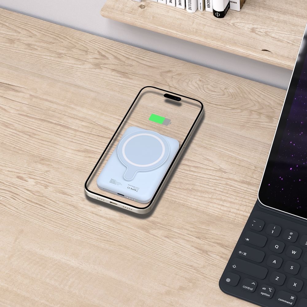 Tech-Protect PB10 LifeMag MagSafe Powerbank 5000 mAh 15W - kék színben