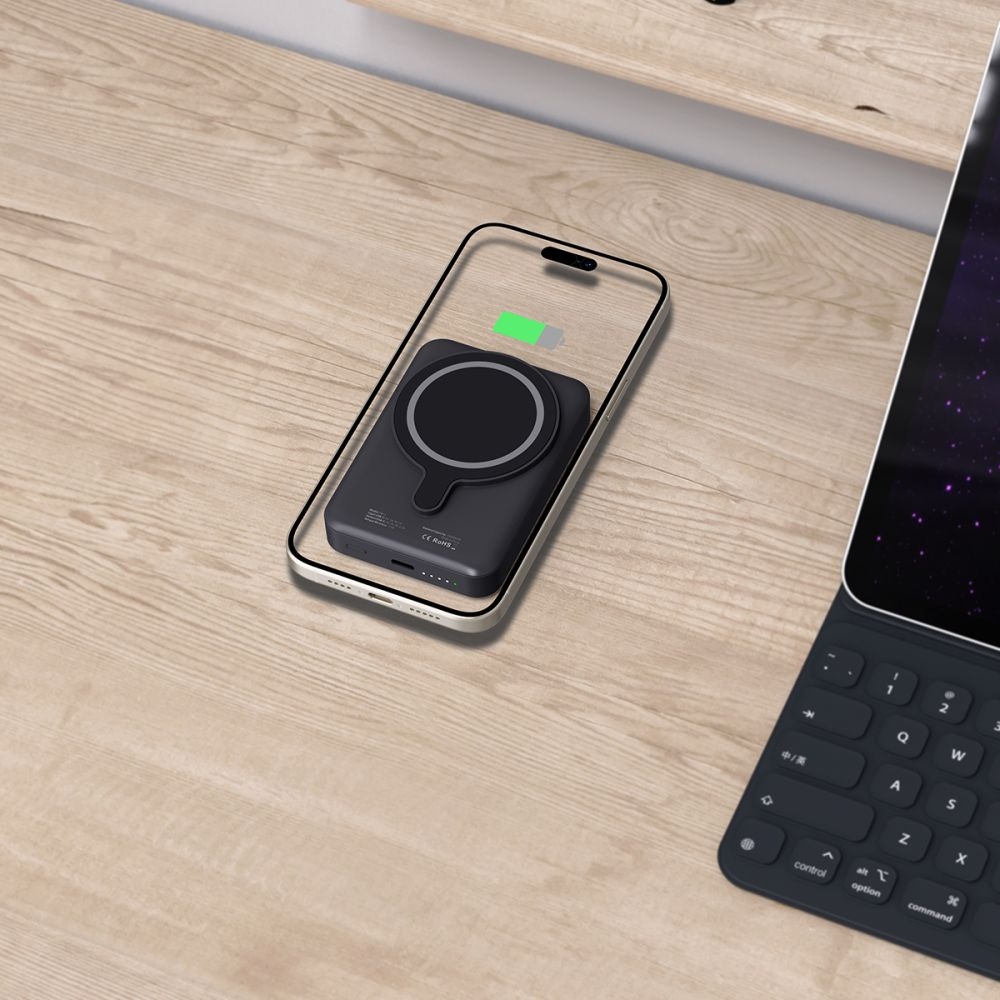 Tech-Protect PB11 LifeMag MagSafe Powerbank 10000 mAh 15W - fekete színben