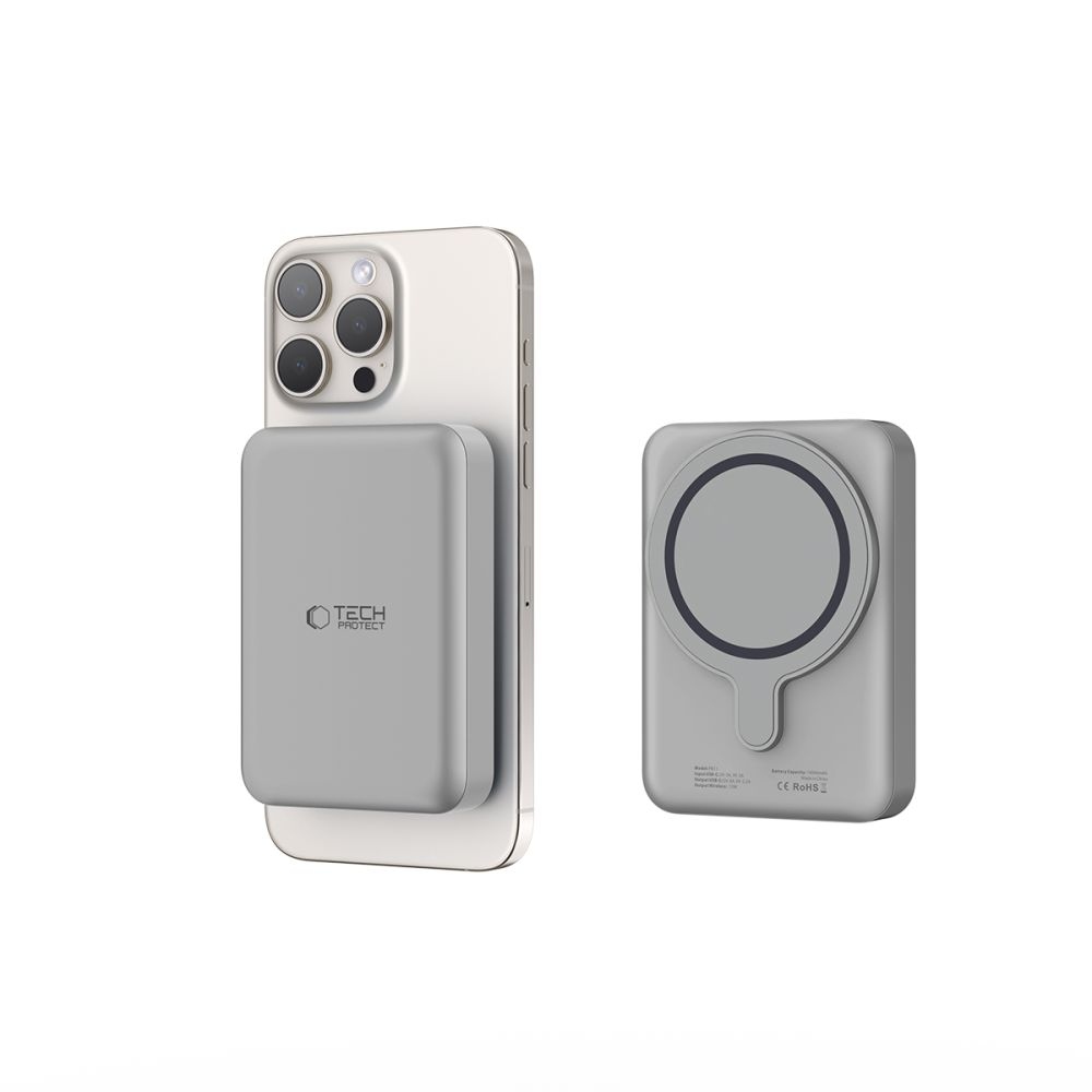 Tech-Protect PB11 LifeMag MagSafe Powerbank 10000 mAh 15W - titánium