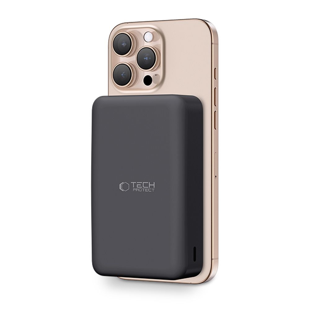 Tech-Protect PB12 LifeMag MagSafe Powerbank 20000 mAh 15W - fekete színben