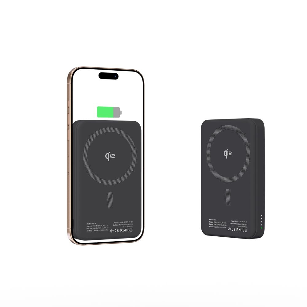 Tech-Protect PB24 LifeMag Qi2 MagSafe Powerbank 10000mAh 15W - fekete színben