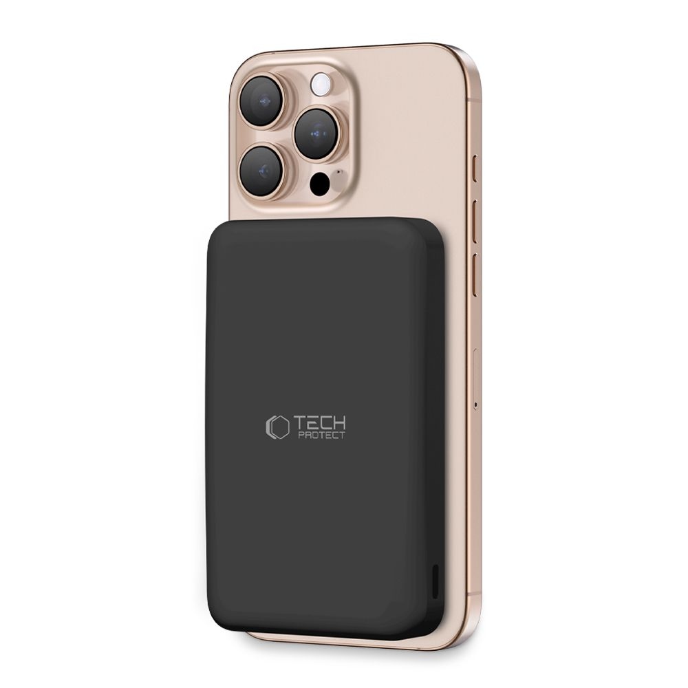 Tech-Protect PB24 LifeMag Qi2 MagSafe Powerbank 10000mAh 15W - fekete színben