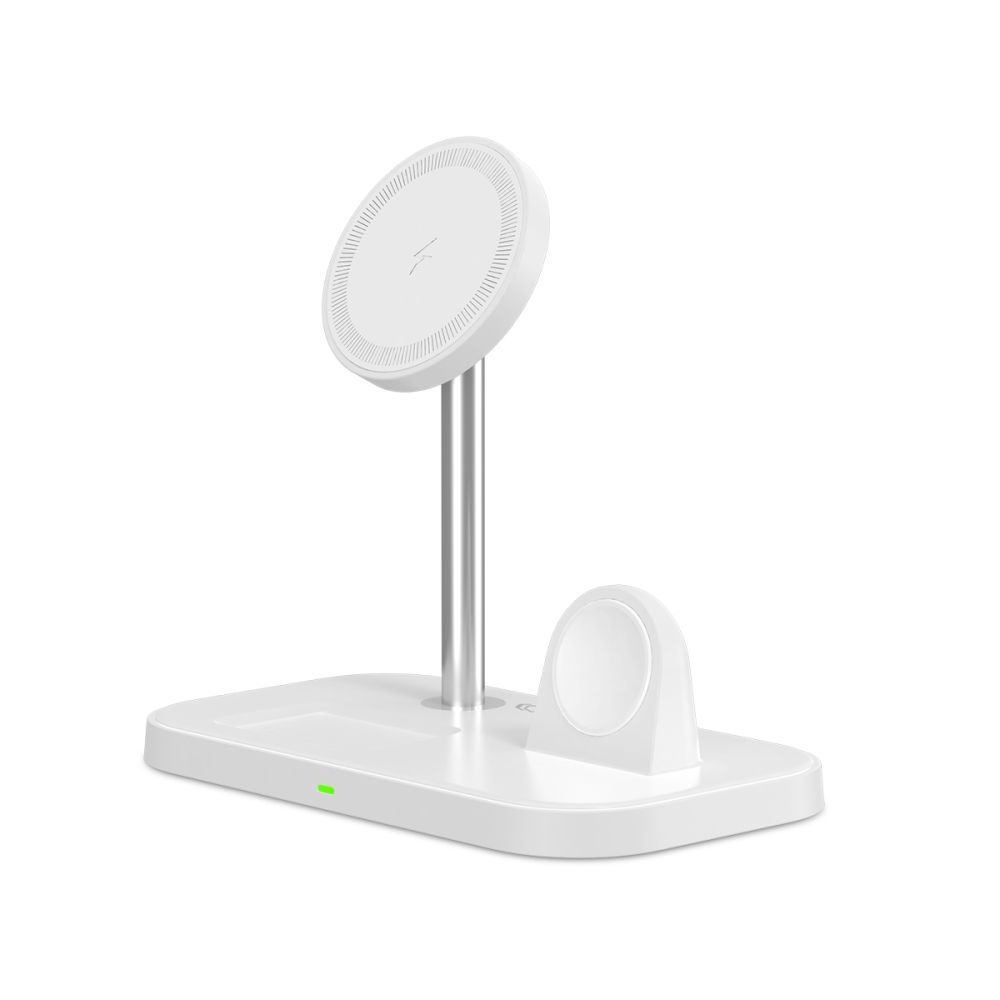 Tech-Protect QI15W-A22 3 az 1-ben töltőállvány MagSafe-vel - fehér