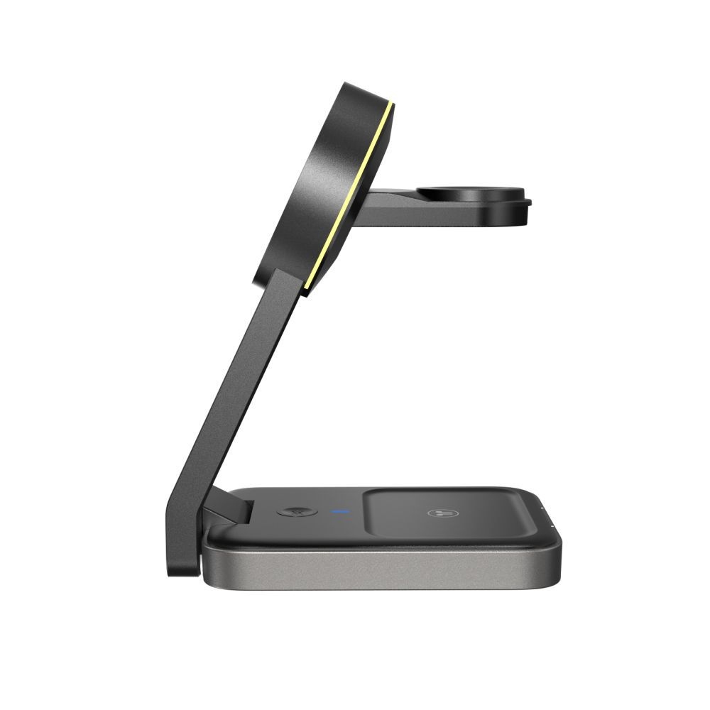 Tech-Protect QI15W-A28 3 az 1-ben utazási töltőállvány MagSafe-vel - Fekete