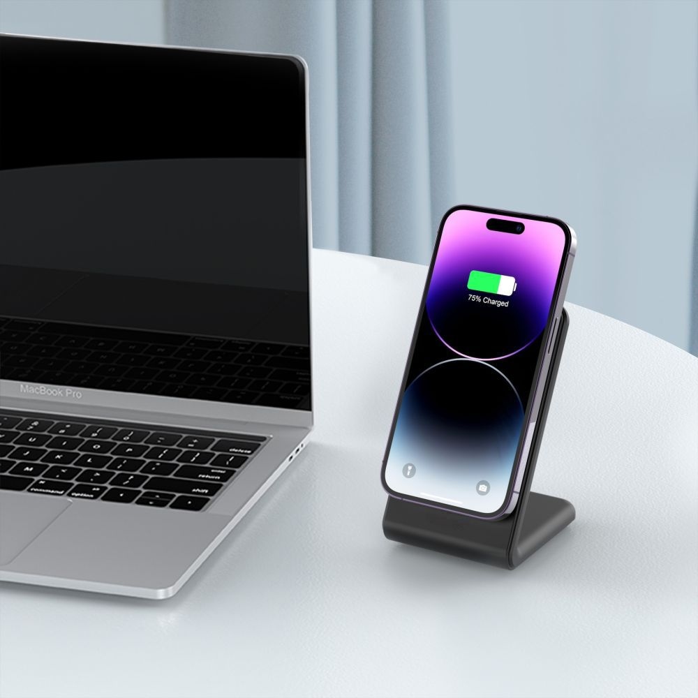 Tech-Protect QI15W-A38 mágneses MagSafe töltőállvány - fekete