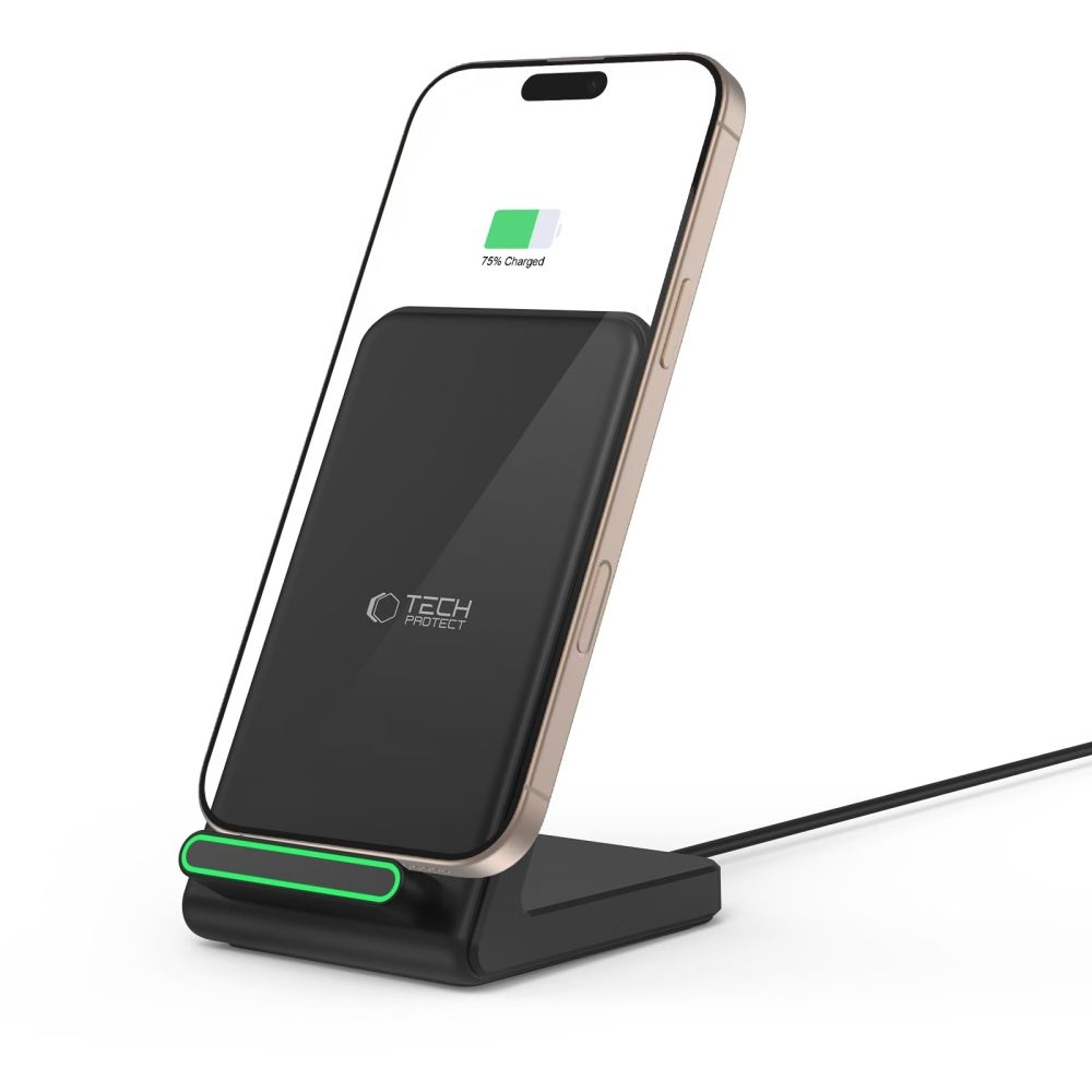 Tech-Protect QI15W-A40 vezeték nélküli töltőállvány - Fekete