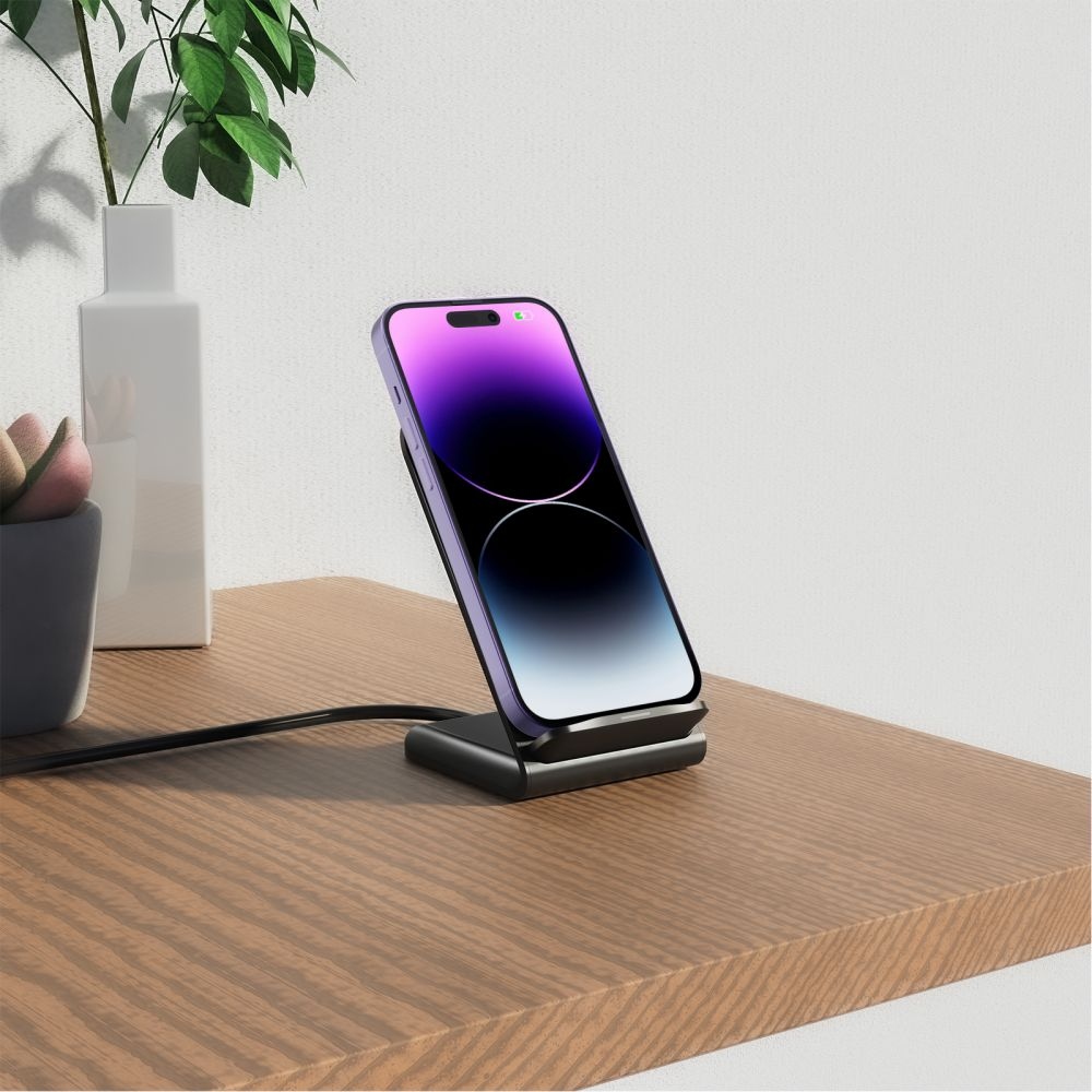 Tech-Protect S2 15W vezeték nélküli töltőállvány - Fekete