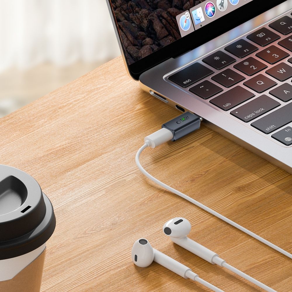 Tech-Protect UltraBoost Audio USB-C / villámhárító - szürke