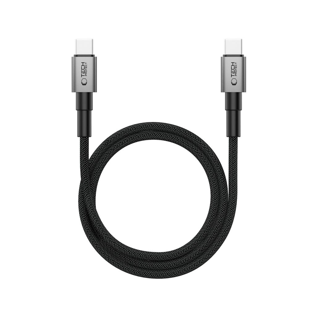 Tech-Protect UltraBoost DNA MagTwist USB-C/USB-C kábel 100W 1m - szürke