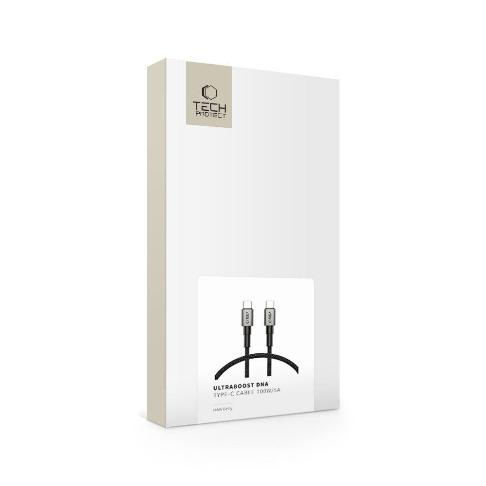 Tech-Protect UltraBoost kábel DNA USB-C/USB-C PD100W/5A 0.5m - szürke