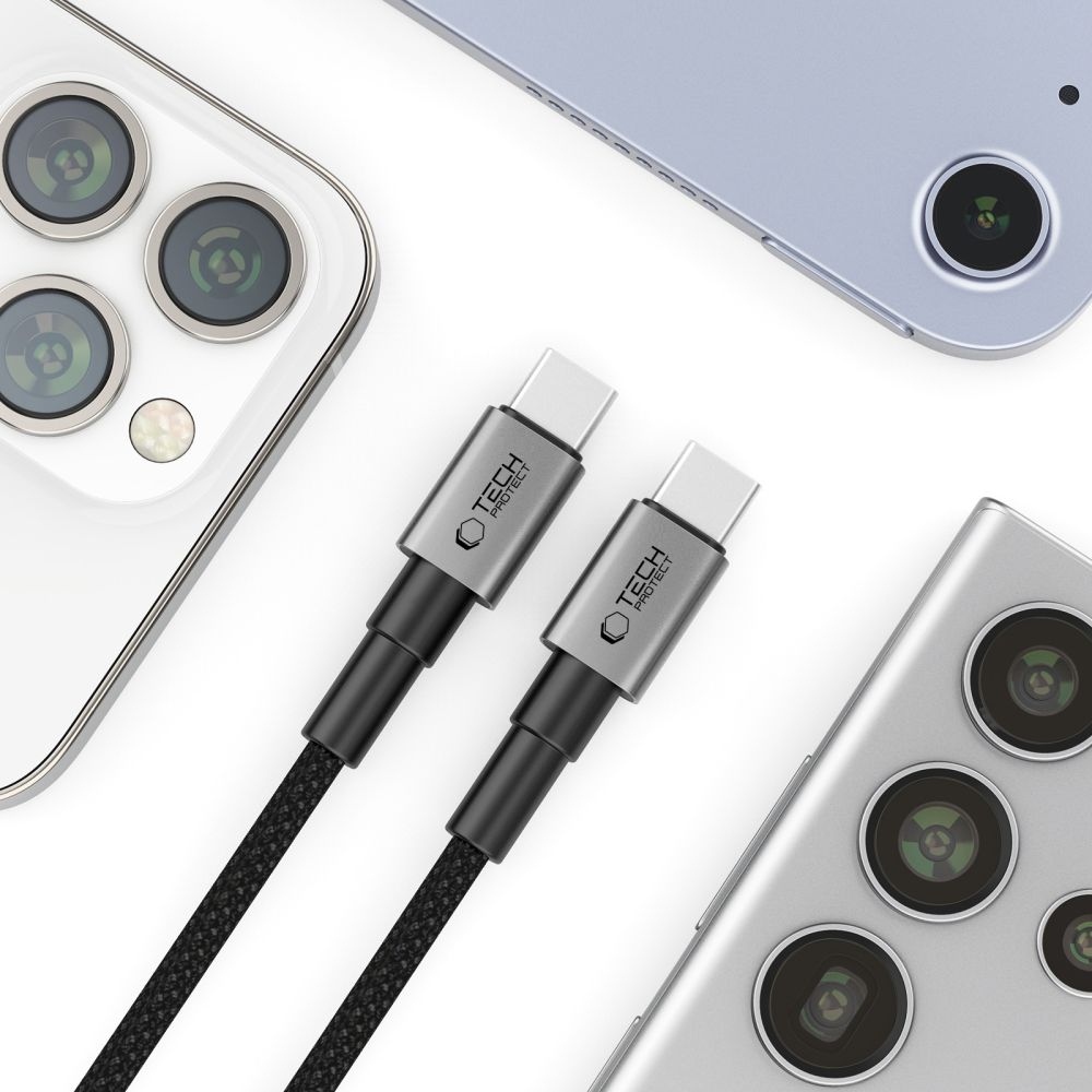 Tech-Protect UltraBoost kábel DNA USB-C/USB-C PD60W/3A 0.5m - szürke