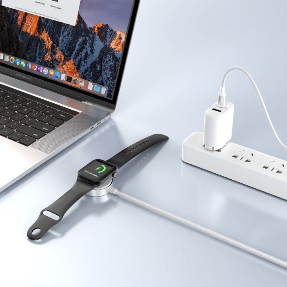 Tech-Protect Ultraboost MC02 USB-C mágneses töltőkábel Apple Watch-hoz 1m - fehér
