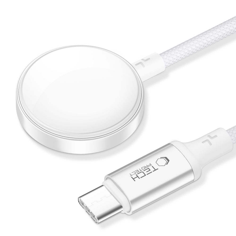 Tech-Protect Ultraboost MC02 USB-C mágneses töltőkábel Apple Watch-hoz 1m - fehér