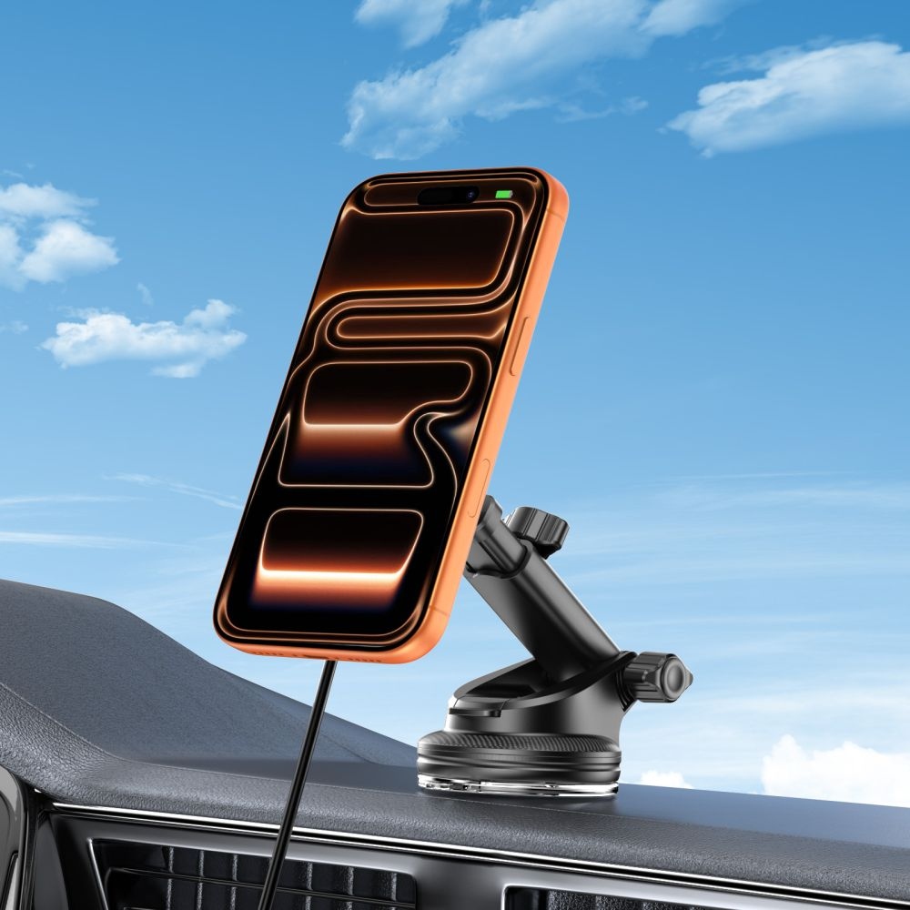 Tech-Protect V9 ArcticBoost MagSafe autós tartó Qi2.2 25W vezeték nélküli töltéssel - Fekete