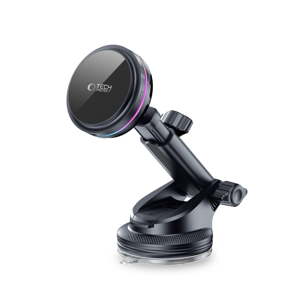 Tech-Protect V9 ArcticBoost MagSafe autós tartó Qi2.2 25W vezeték nélküli töltéssel - Fekete
