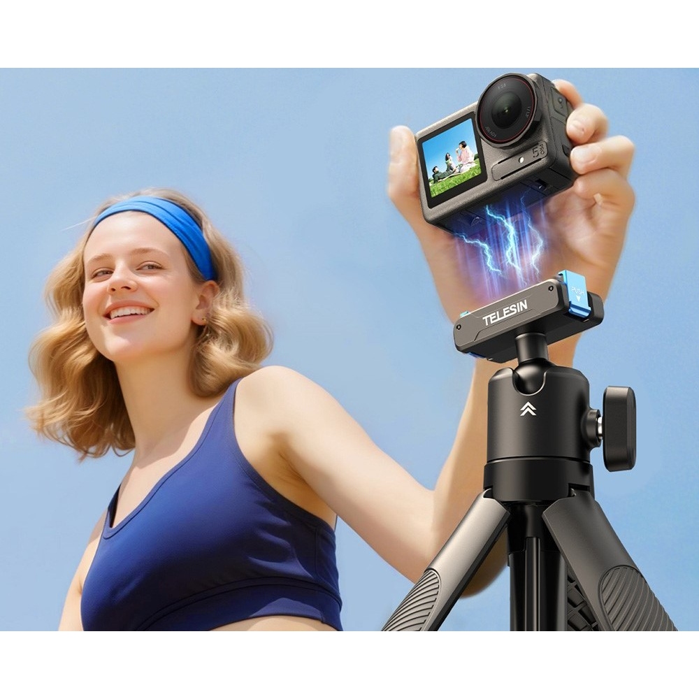 TELESIN teleszkópos szelfibot állvánnyal DJI Osmo 360, Action 5 Pro, 4 és 3 kamerákhoz