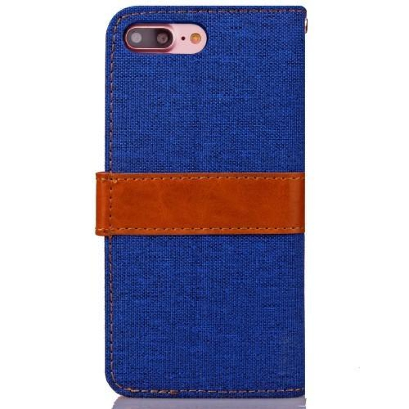 TexaCloth PU bőr/textil tok iPhone 7 Plus és iPhone 8 Plus készülékhez - kék
