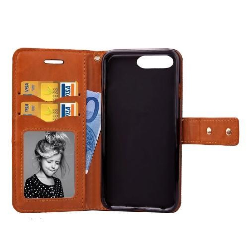 TexaCloth PU bőr/textil tok iPhone 7 Plus és iPhone 8 Plus készülékhez - kék