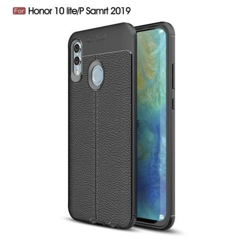 Szövegálló zselés tok Honor 10 Lite és Huawei P Smart (2019) készülékhez - fekete