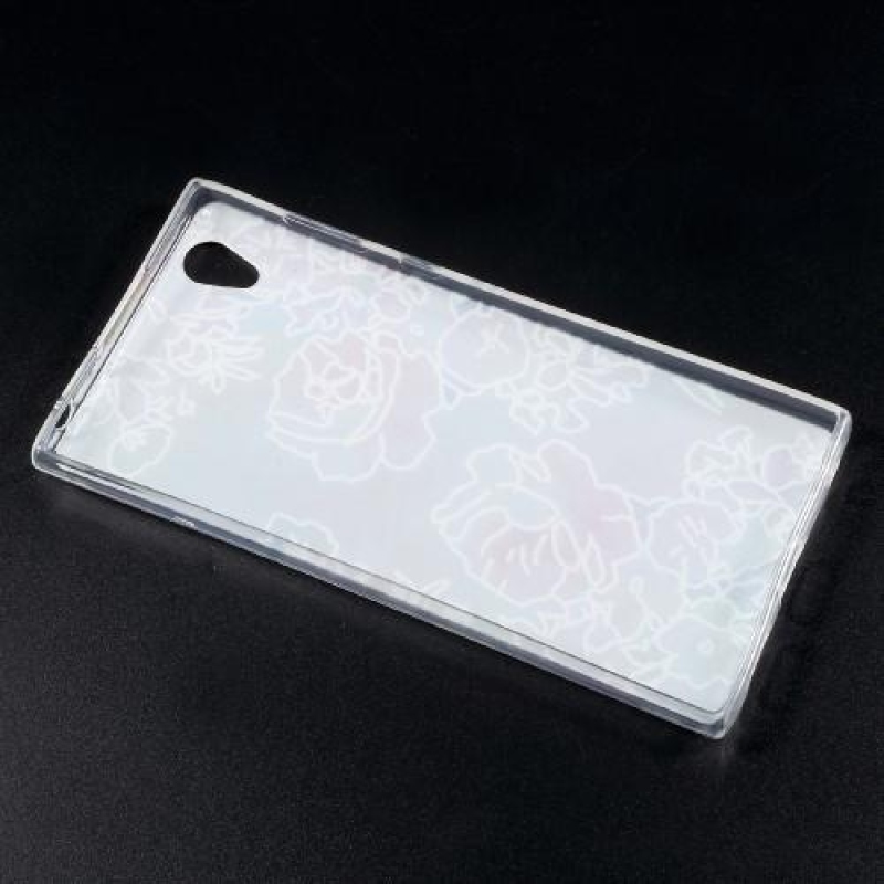 Textúrás zselés tok Sony Xperia L1 készülékhez - virágkollázs