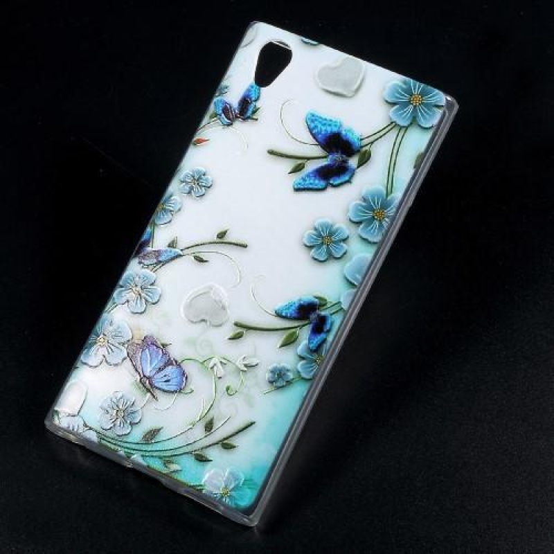 Textúrázott zselés tok Sony Xperia L1 - pillangókhoz