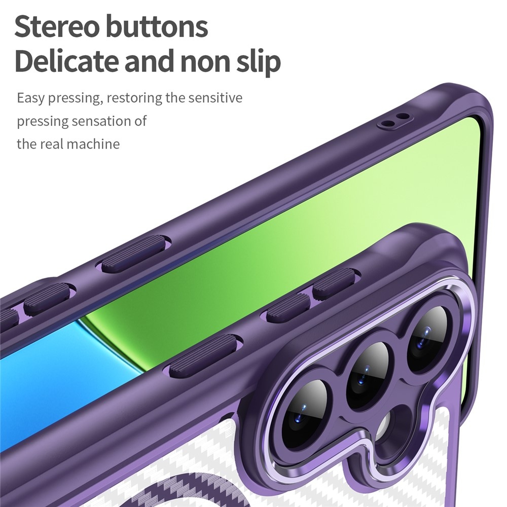 Tartós, textúrált borítás MagSafe támogatással Samsung Galaxy S26+ készülékhez - lila