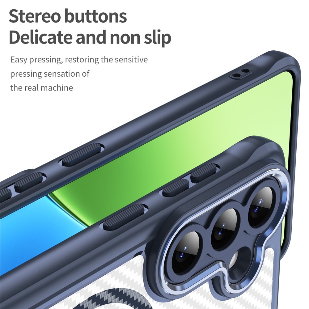 Tartós, textúrás borítás MagSafe támogatással Samsung Galaxy S26+ készülékhez - kék