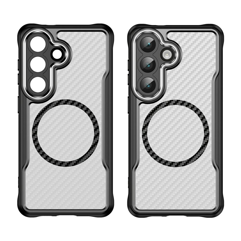 Tartós, textúrált borítás MagSafe támogatással Samsung Galaxy S26/S26 Pro készülékhez - fekete