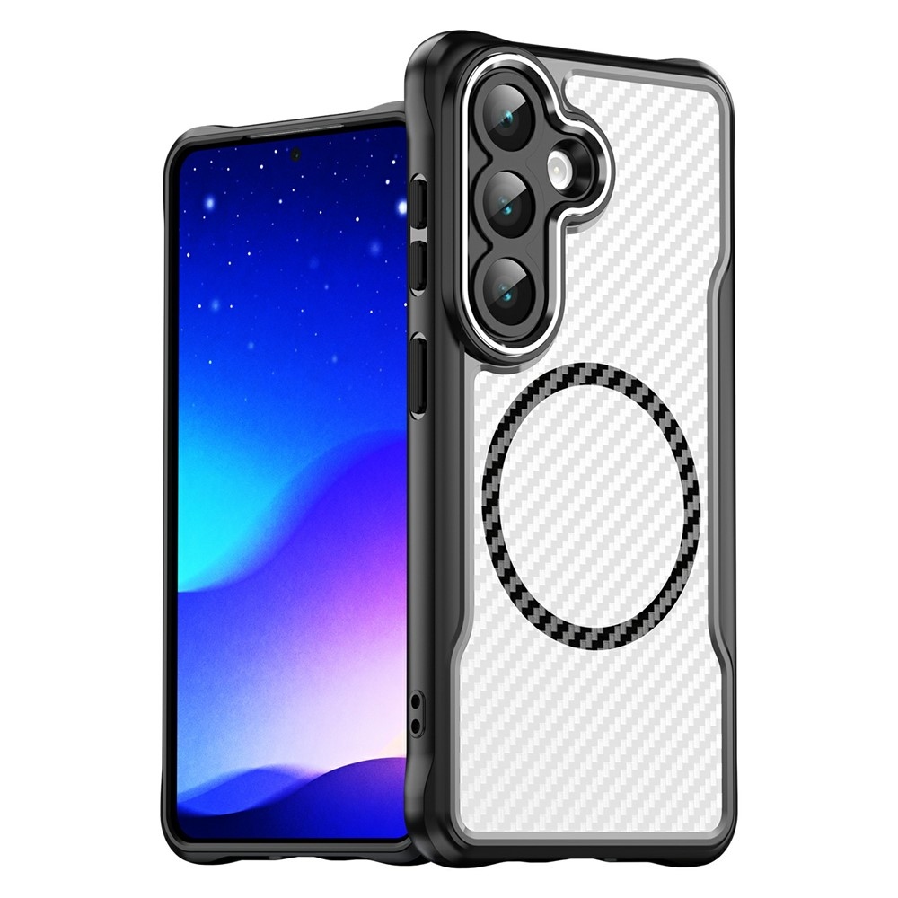 Tartós, textúrált borítás MagSafe támogatással Samsung Galaxy S26/S26 Pro készülékhez - fekete