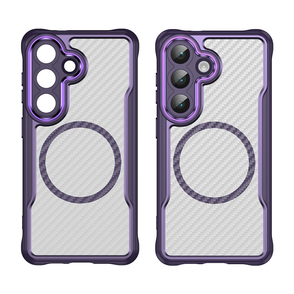 Tartós, textúrált borítás MagSafe támogatással Samsung Galaxy S26/S26 Pro készülékhez - lila