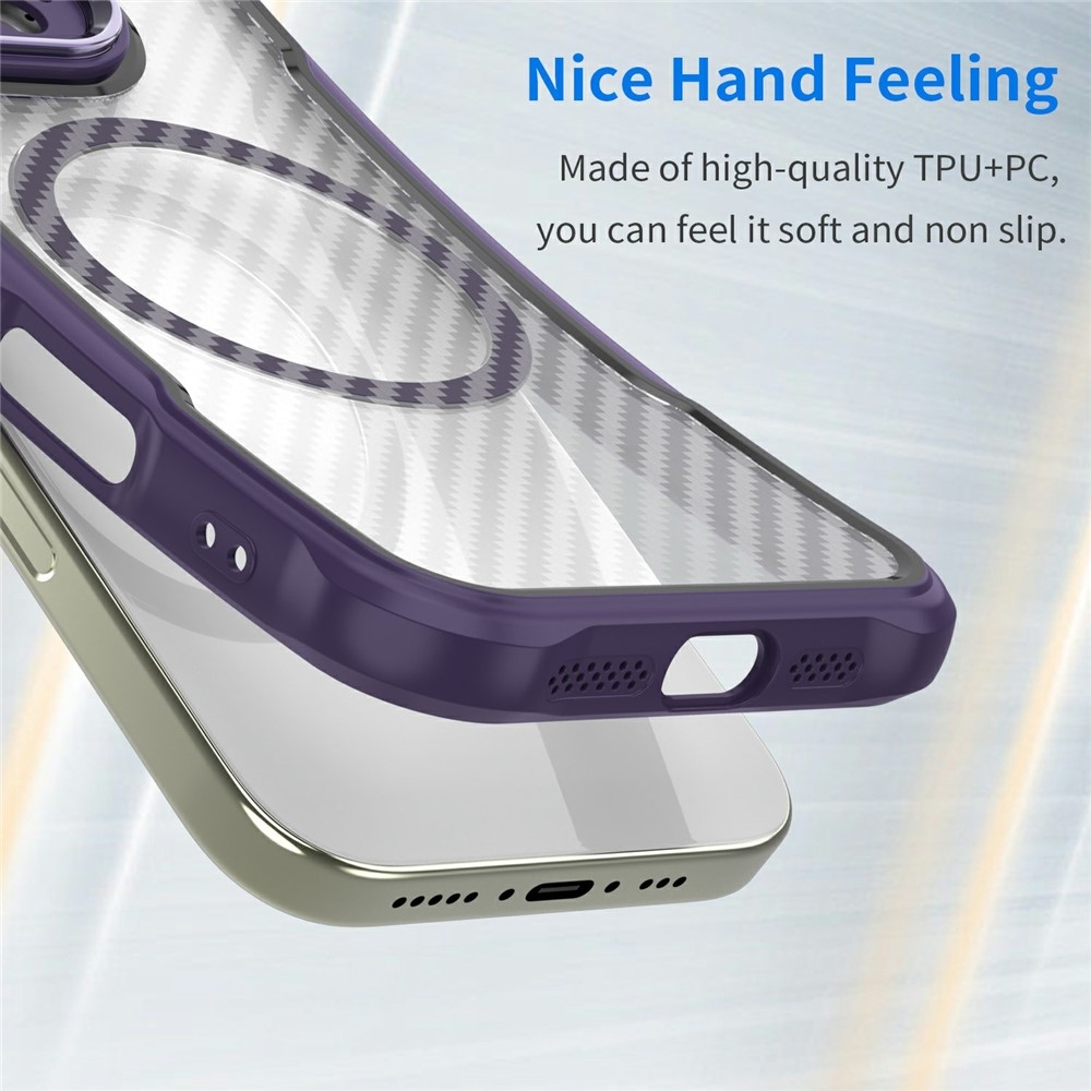 Tartós, textúrált borítás MagSafe támogatással Samsung Galaxy S26/S26 Pro készülékhez - lila