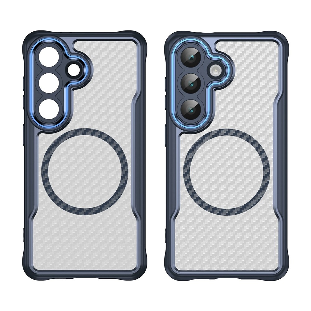 Tartós, textúrált borítás MagSafe támogatással Samsung Galaxy S26/S26 Pro készülékhez - kék