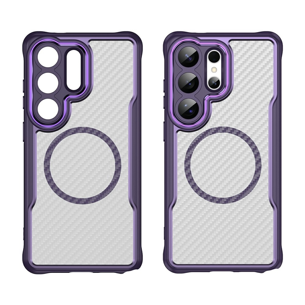 Tartós, textúrált borítás MagSafe támogatással Samsung Galaxy S26 Ultra készülékhez - lila