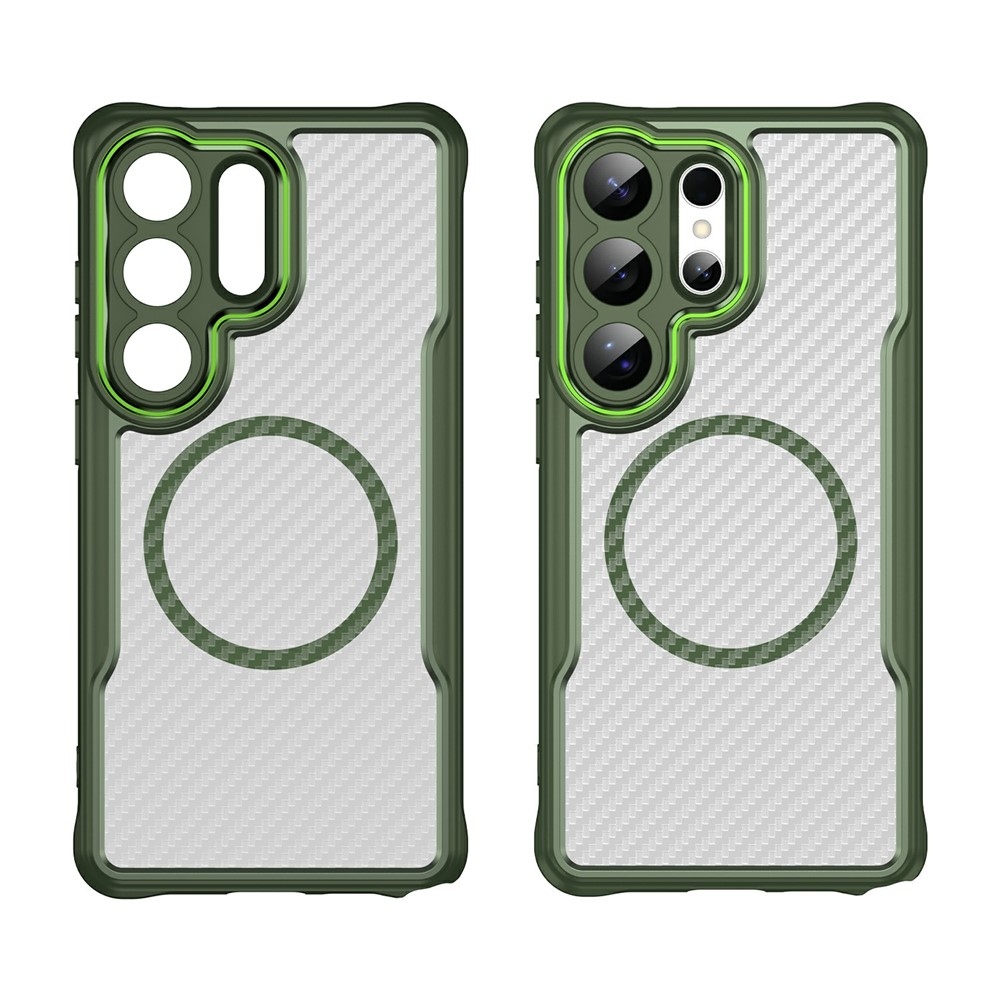 Textúrálló borítás MagSafe támogatással Samsung Galaxy S26 Ultra készülékhez - zöld