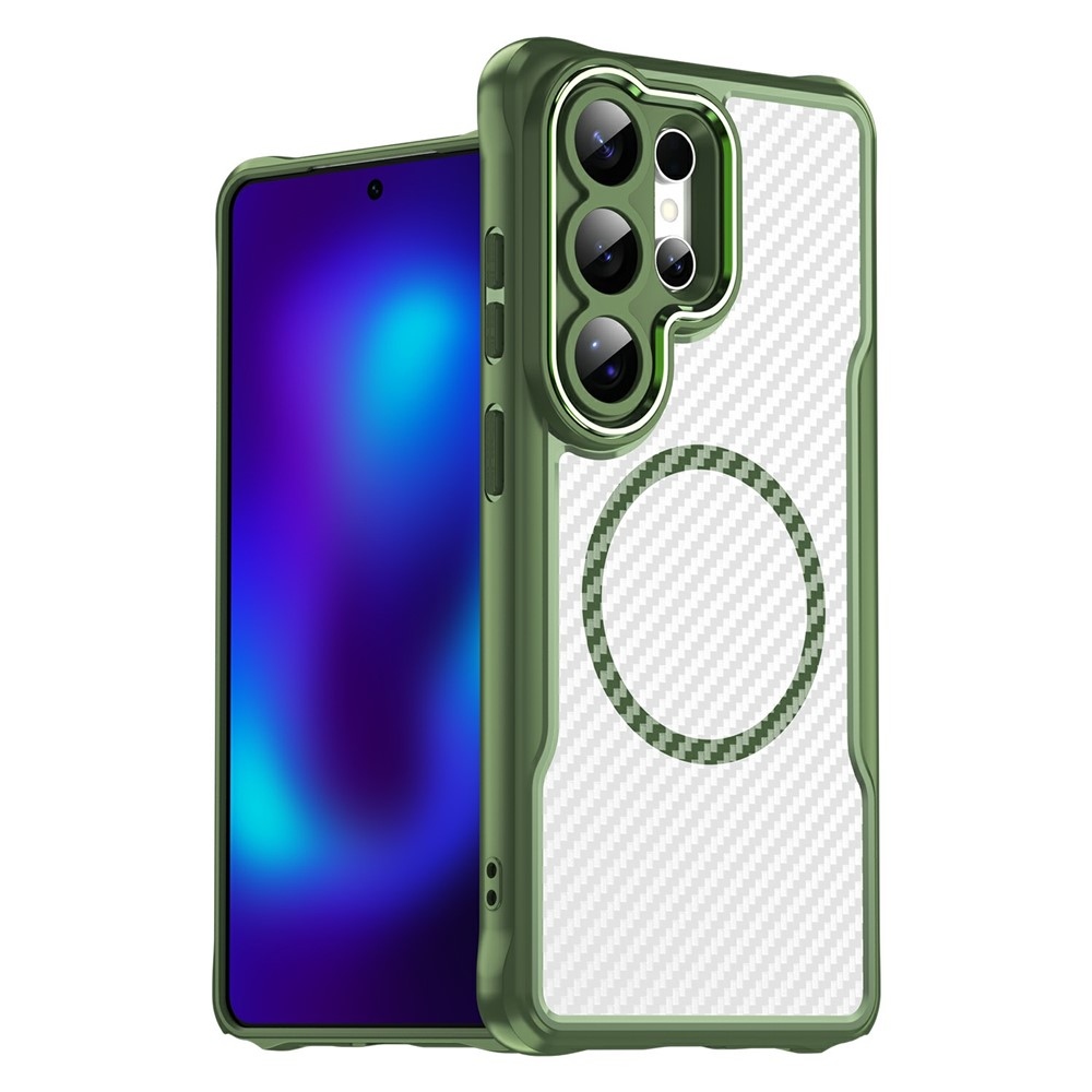 Textúrálló borítás MagSafe támogatással Samsung Galaxy S26 Ultra készülékhez - zöld