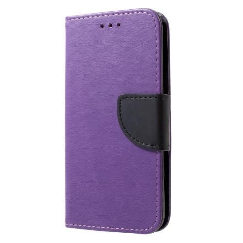 Textúrás PU bőr tok iPhone X készülékhez - lila