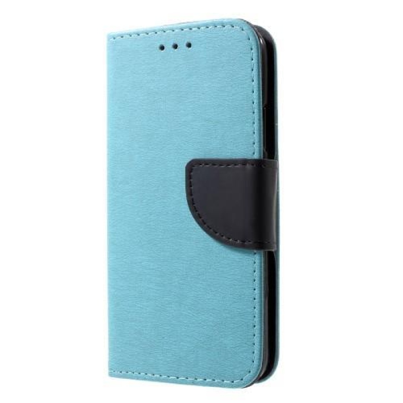 Textúrás PU bőr tok iPhone X készülékhez - kék