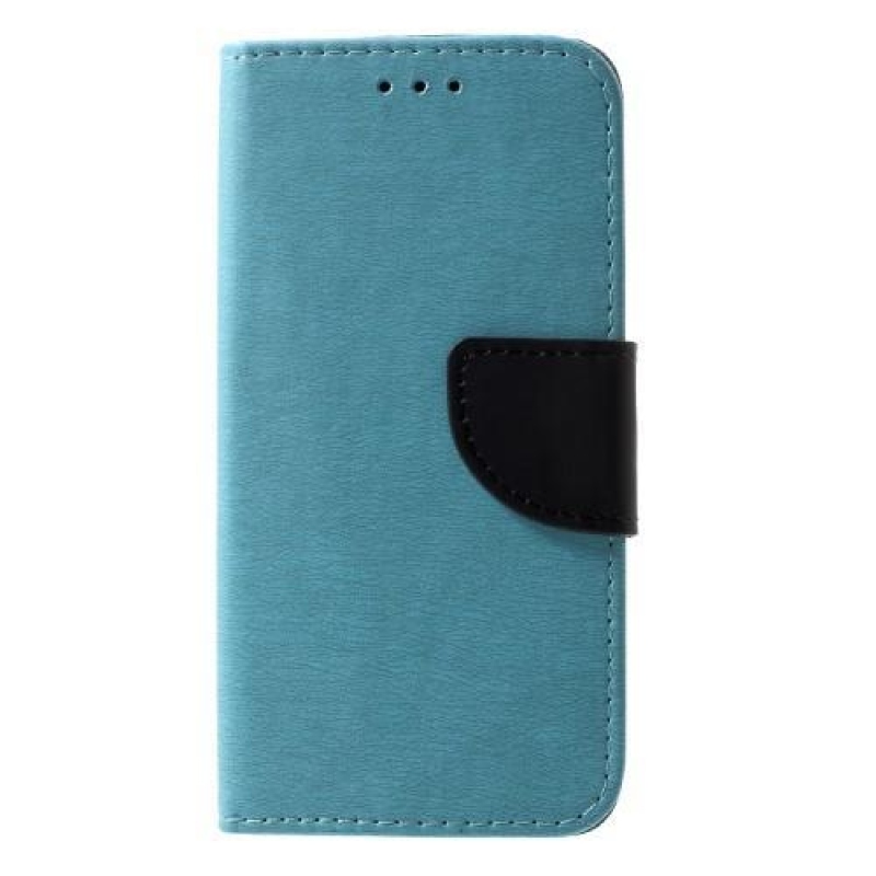 Textúrás PU bőr tok iPhone X készülékhez - kék