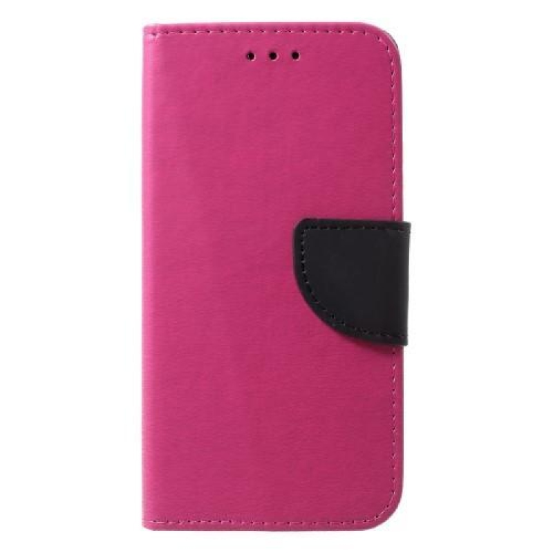 Textúrás PU bőr tok iPhone X készülékhez - rózsaszín