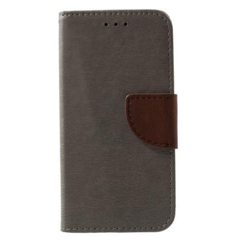 Textúrás PU bőr tok iPhone X készülékhez - szürke