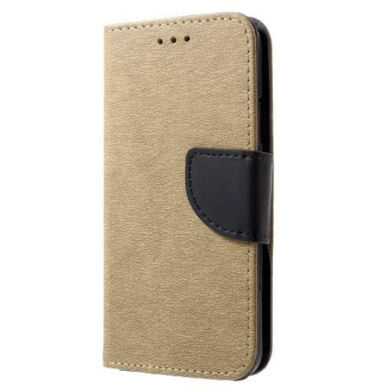 Textúrás PU bőr tok iPhone X készülékhez - arany színben