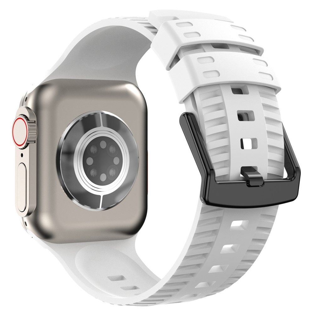 Texture szilikon karkötő az Apple Watch Ultra 4/3/2/1 (49 mm) és 12/11/10 (46 mm) modellekhez – fehér