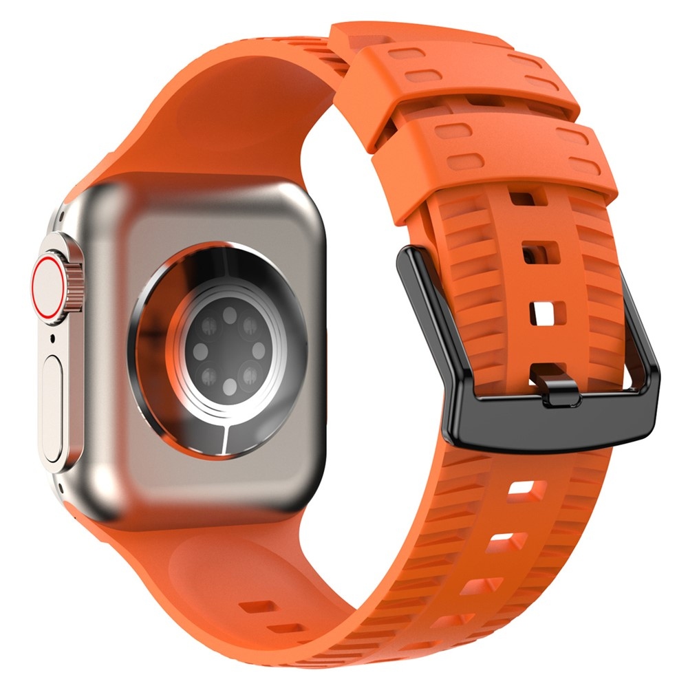 Texture szilikon karkötő az Apple Watch Ultra 4/3/2/1 (49 mm) és 12/11/10 (46 mm) modellekhez – narancssárga
