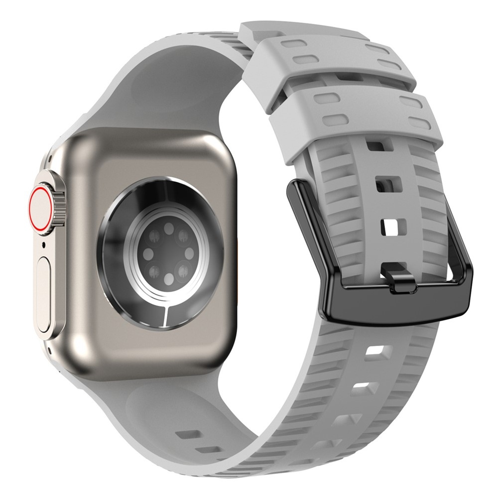 Texture szilikon karkötő az Apple Watch Ultra 4/3/2/1 49 mm-es és 12/11/10 46 mm-es modellekhez – szürke