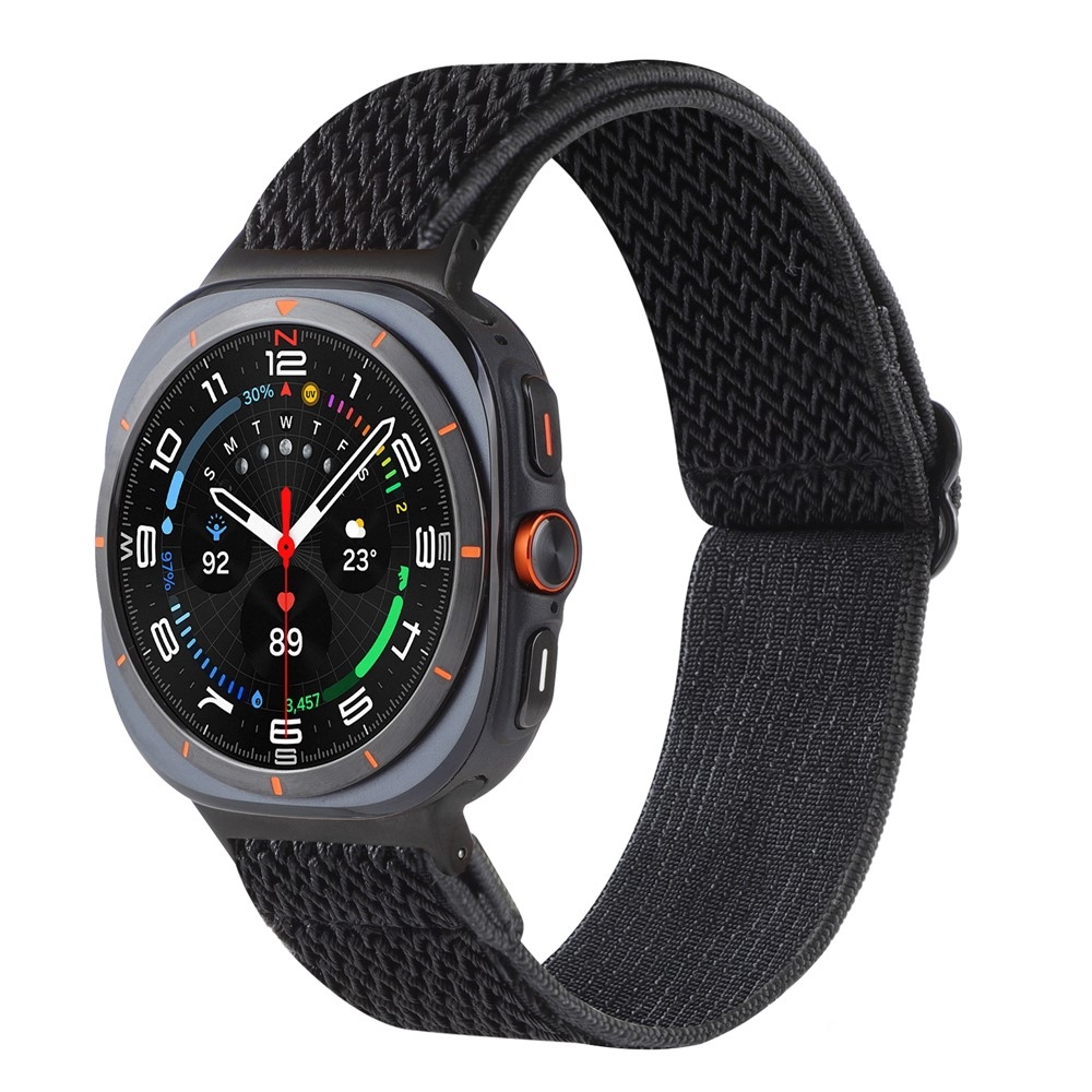 Texwave nylon szíj a Samsung Galaxy Watch Ultra (2025) 47 mm-es modellhez – fekete