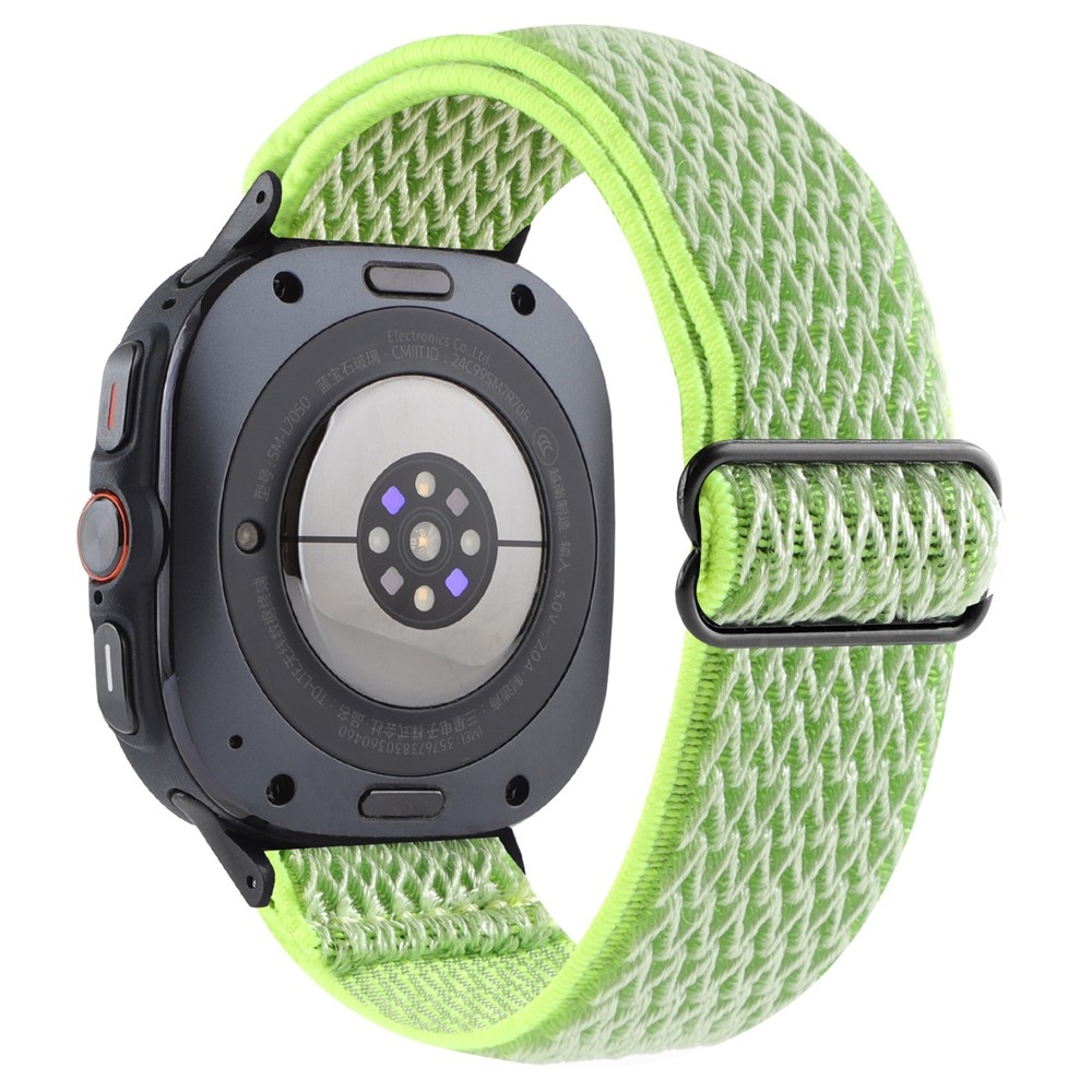 Texwave nylon szíj a Samsung Galaxy Watch Ultra (2025) 47 mm-es modellhez – zöld-sárga
