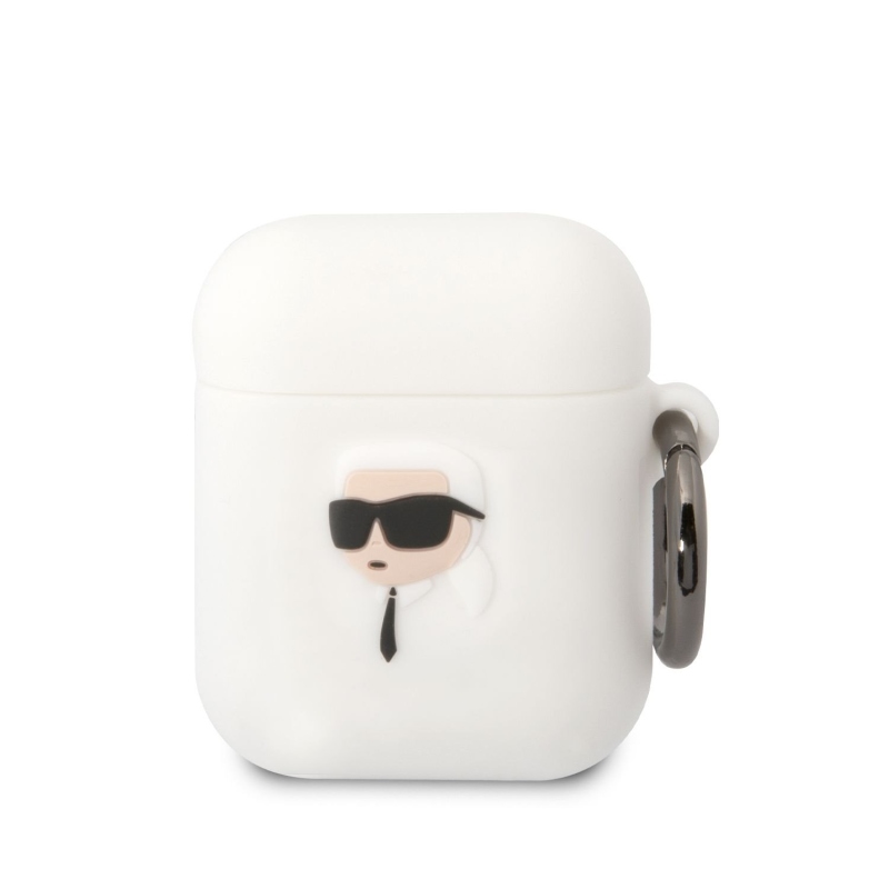 Karl Lagerfeld 3D Logo NFT Karl Head szilikon tok Airpods 1/2 Fehér